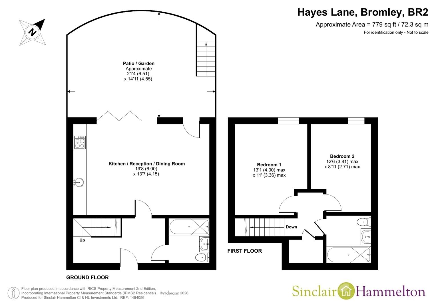 Flat 8, Oak House, 145, Hayes Lane, Bromley floorplan