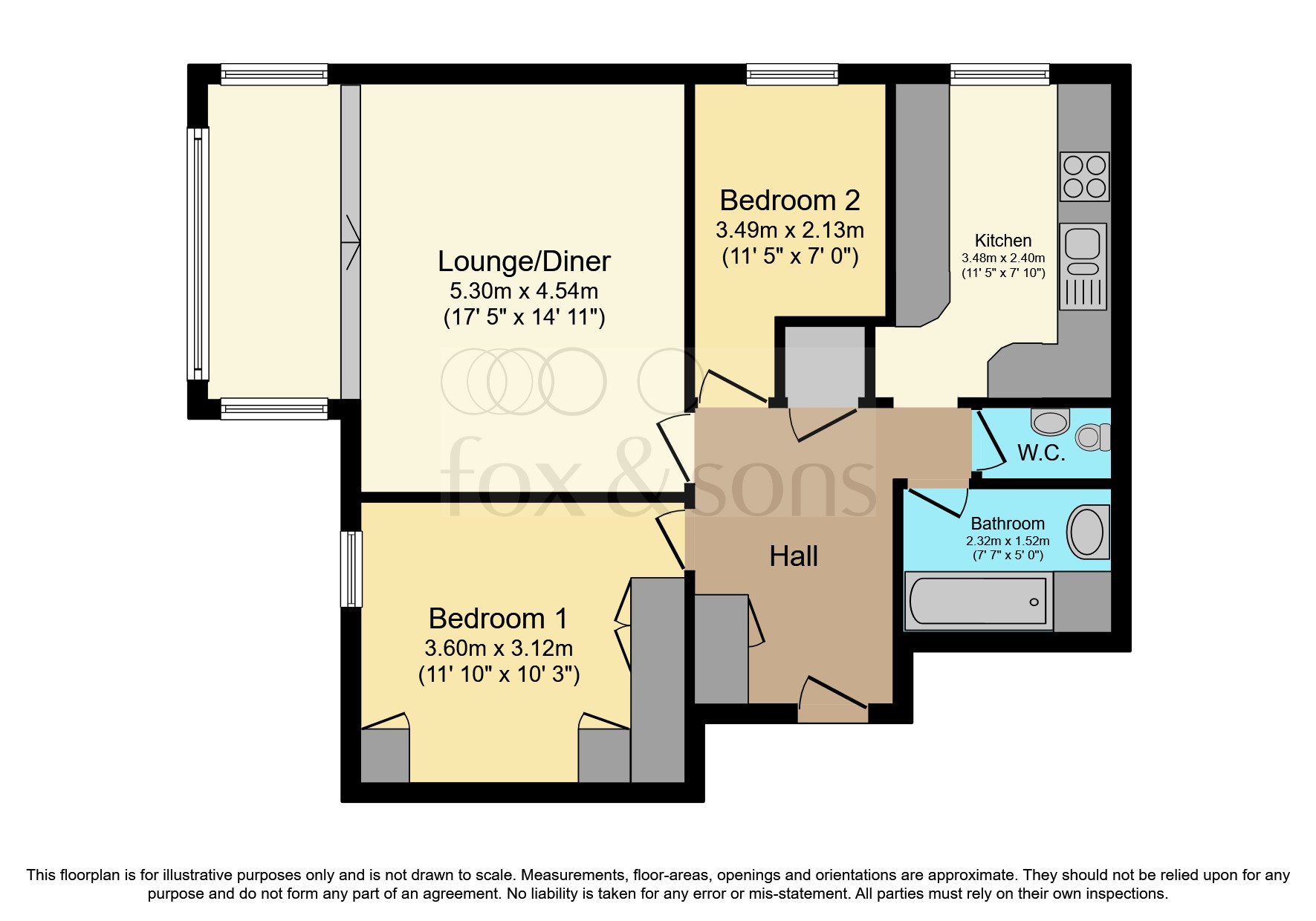 Flat 39, Tower Court, 14, West Cliff Road, Bournemouth floorplan