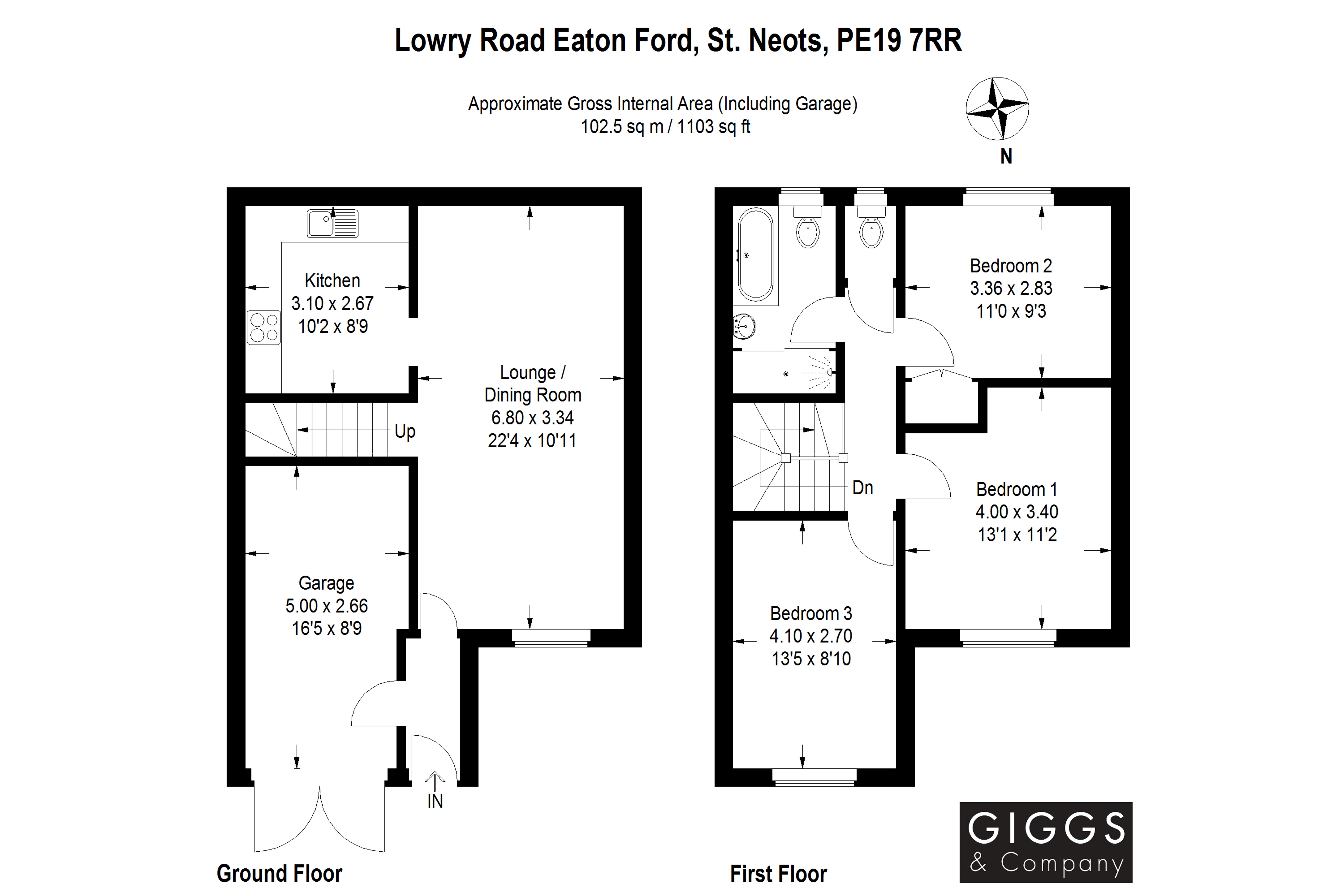 3 Bedrooms Semi-detached house for sale in Lowry Road, Eaton Ford, St. Neots, Cambridgeshire PE19