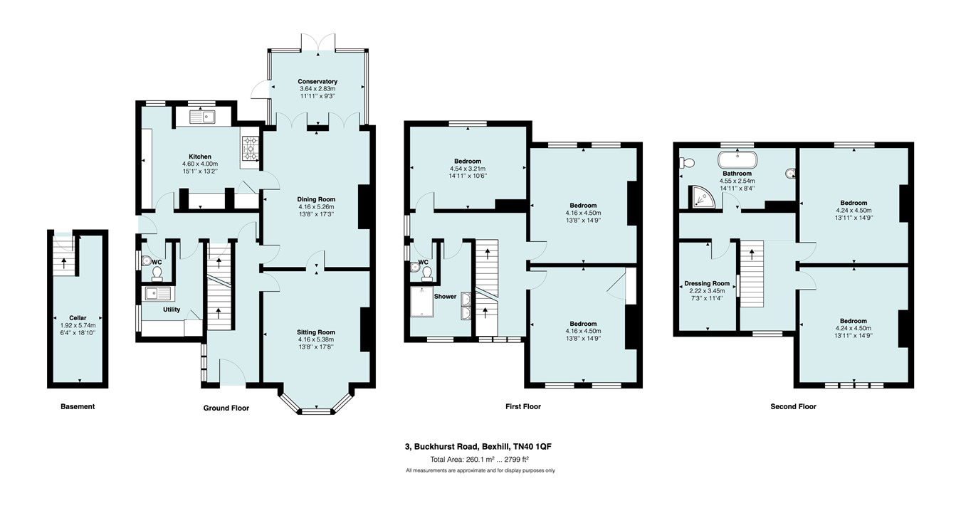 Buckhurst Road, BexhillOnSea TN40, 5 bedroom semidetached house for