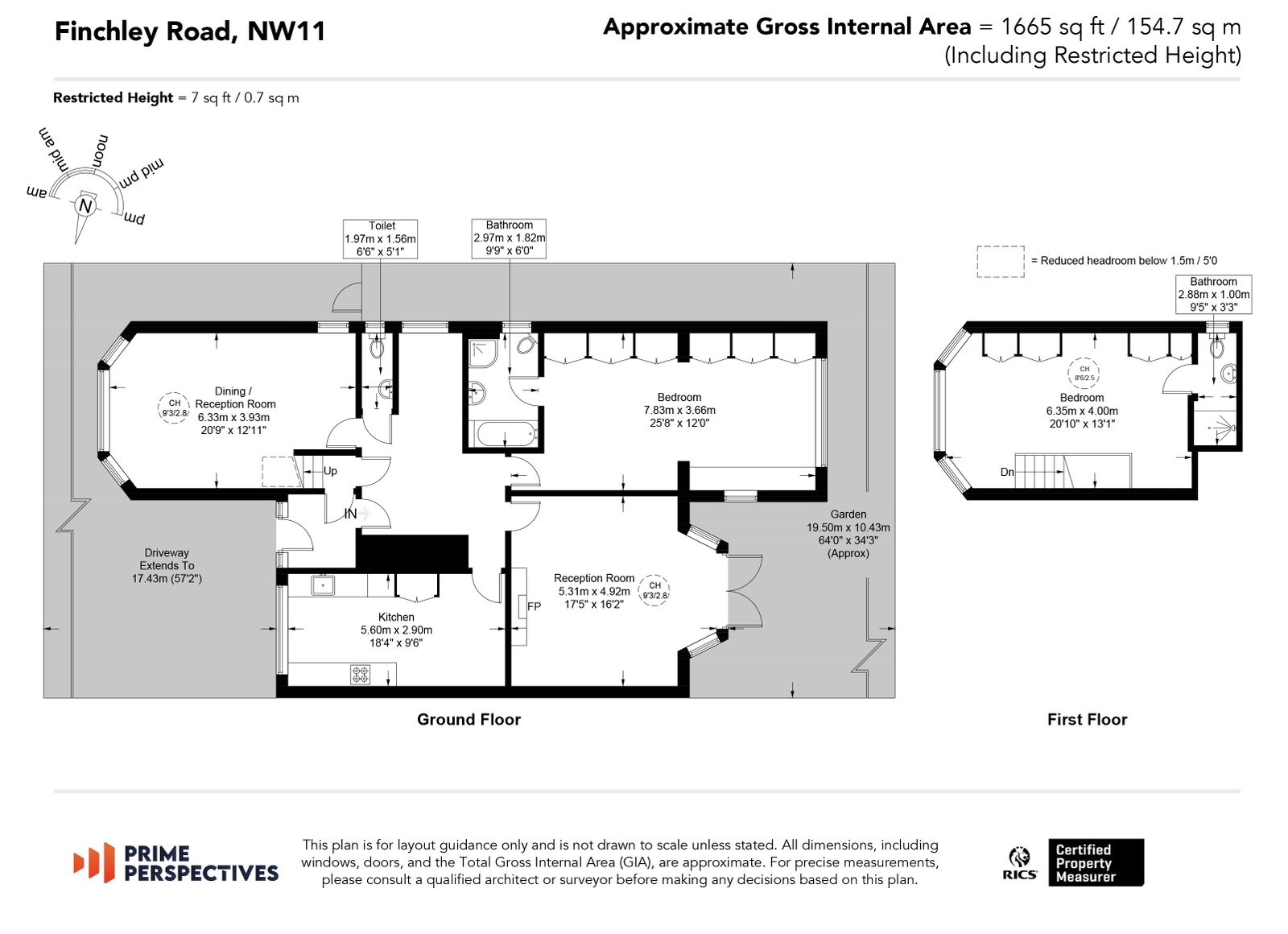 939A,Garden Flat, Finchley Road, London floorplan