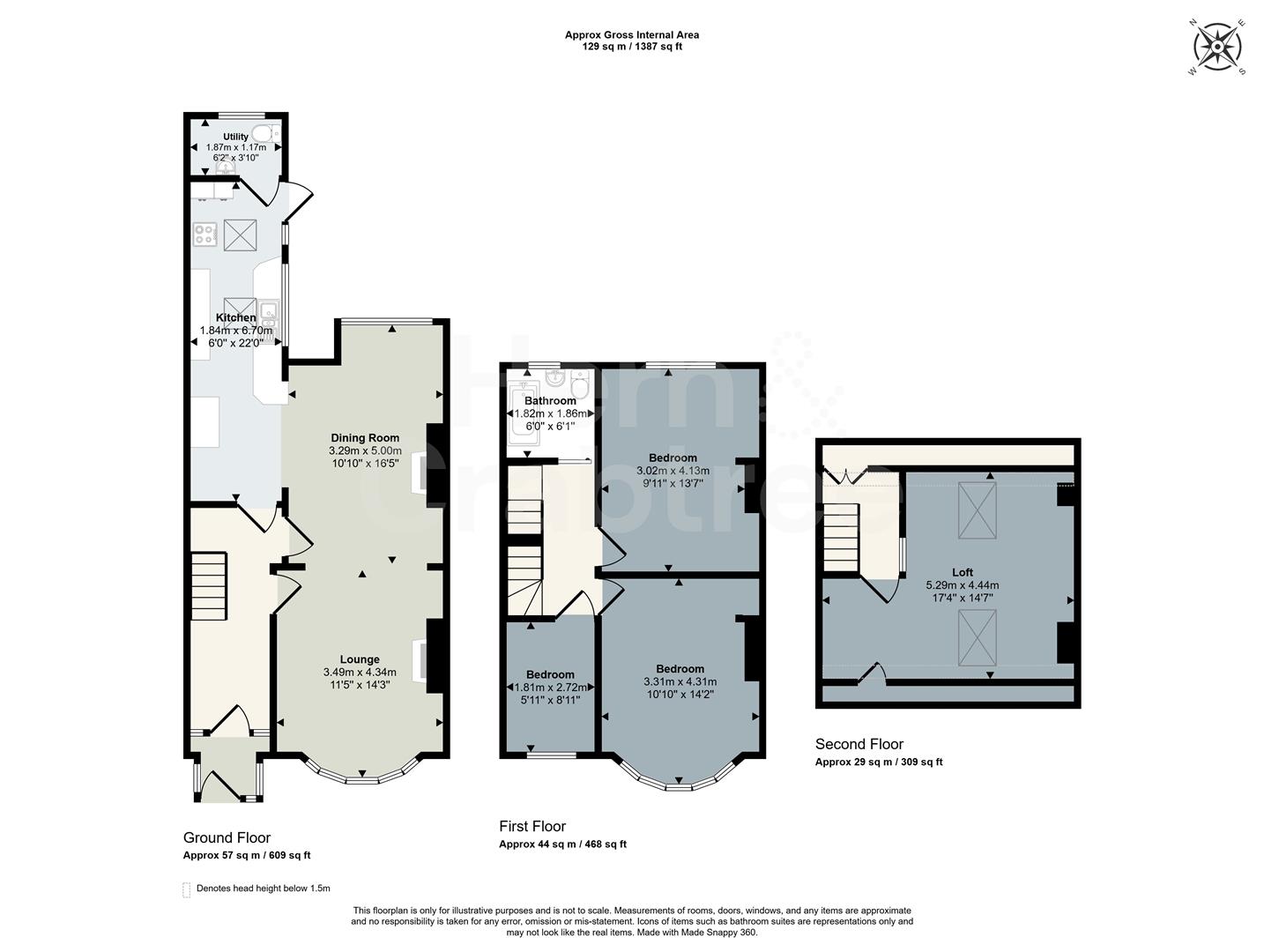 211, Corporation Road, Cardiff floorplan