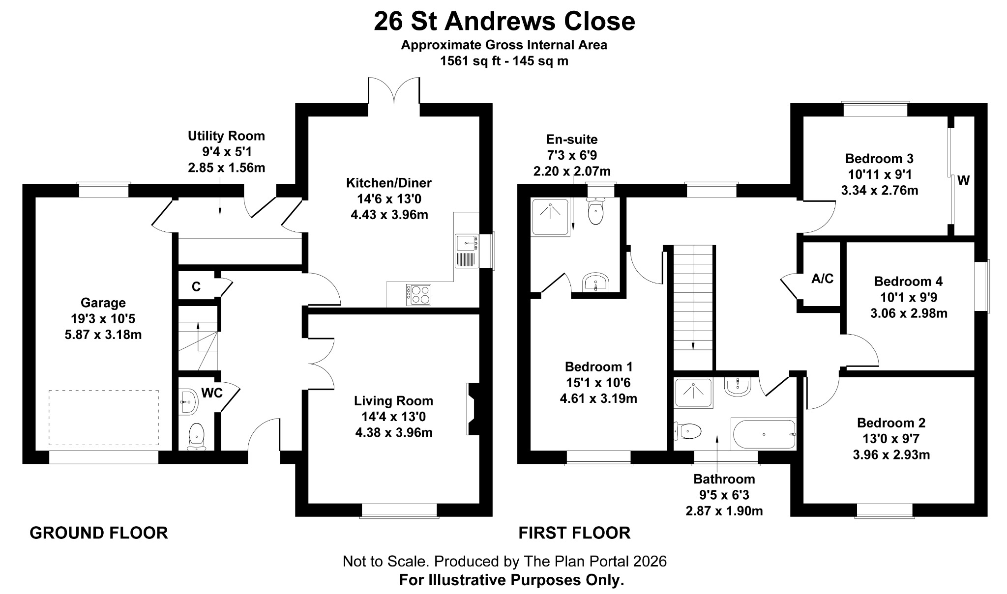 26, St. Andrews Close, Holsworthy floorplan