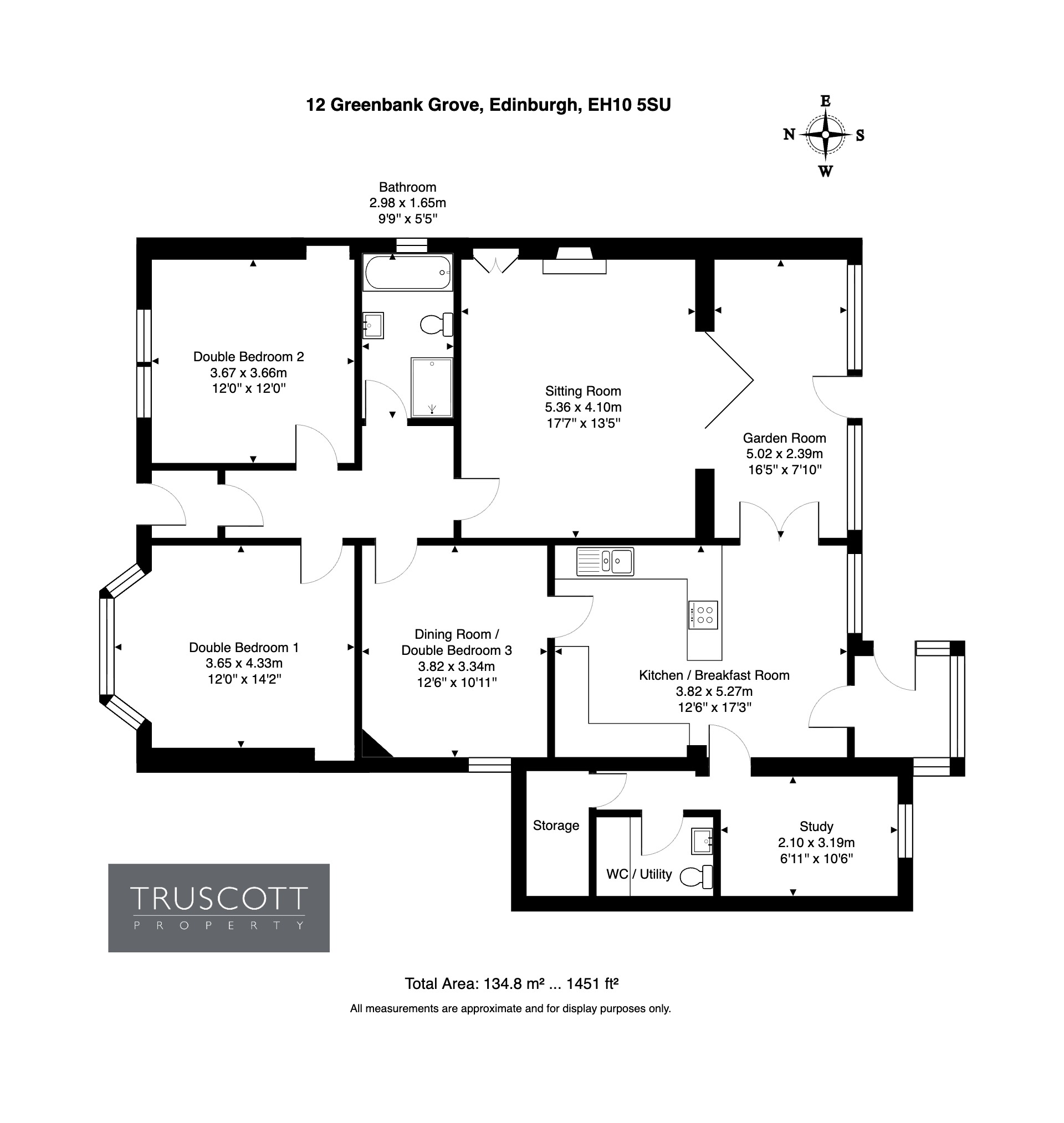 12, Greenbank Grove, EDINBURGH floorplan