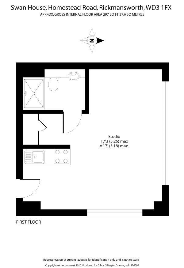 Swan House, Homestead Road, Rickmansworth WD3, studio for sale