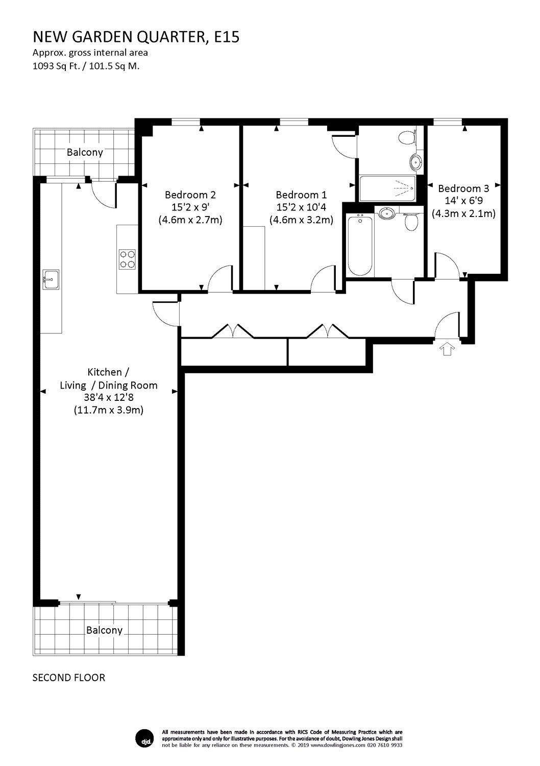 3 Bedrooms Flat for sale in Merchant House, New Garden Quarter, London E15