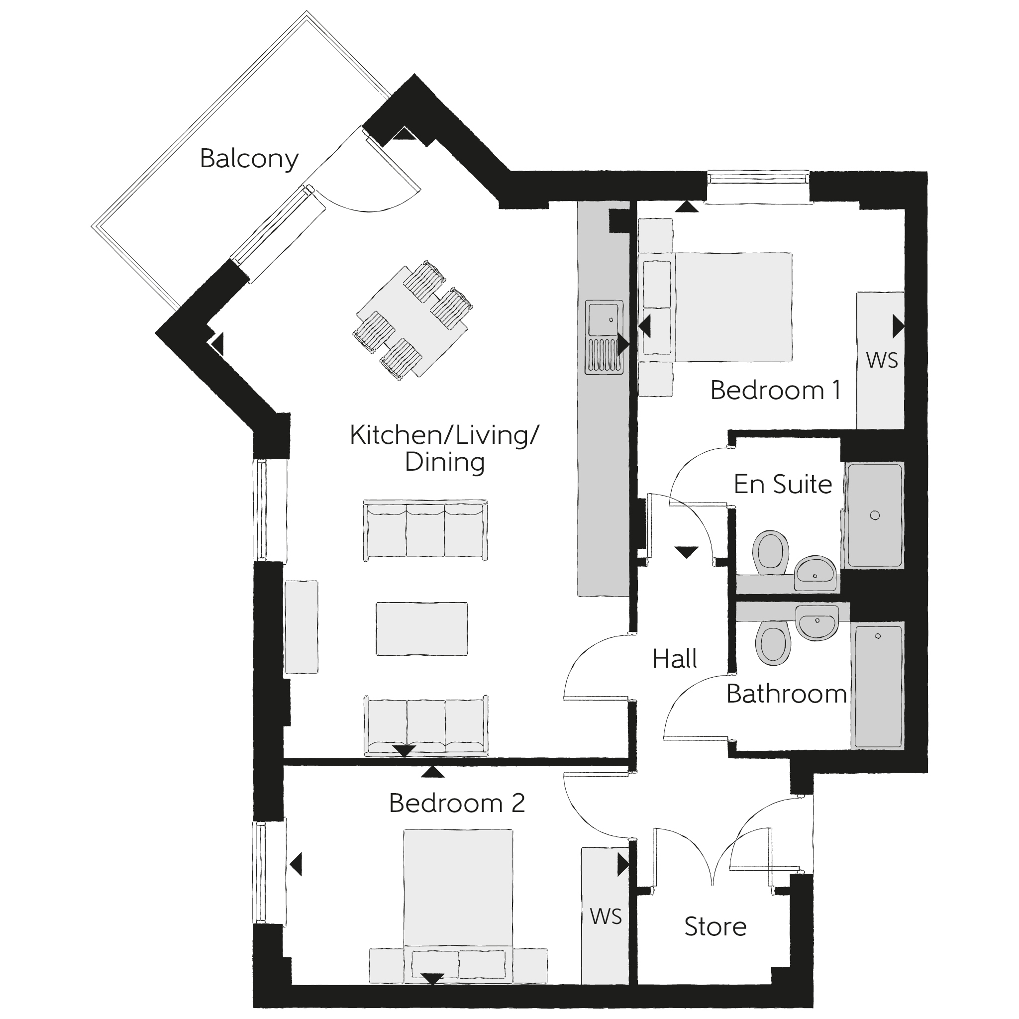37, Greenwood Gardens, Hop Hill, Brewery Square, Dorchester floorplan