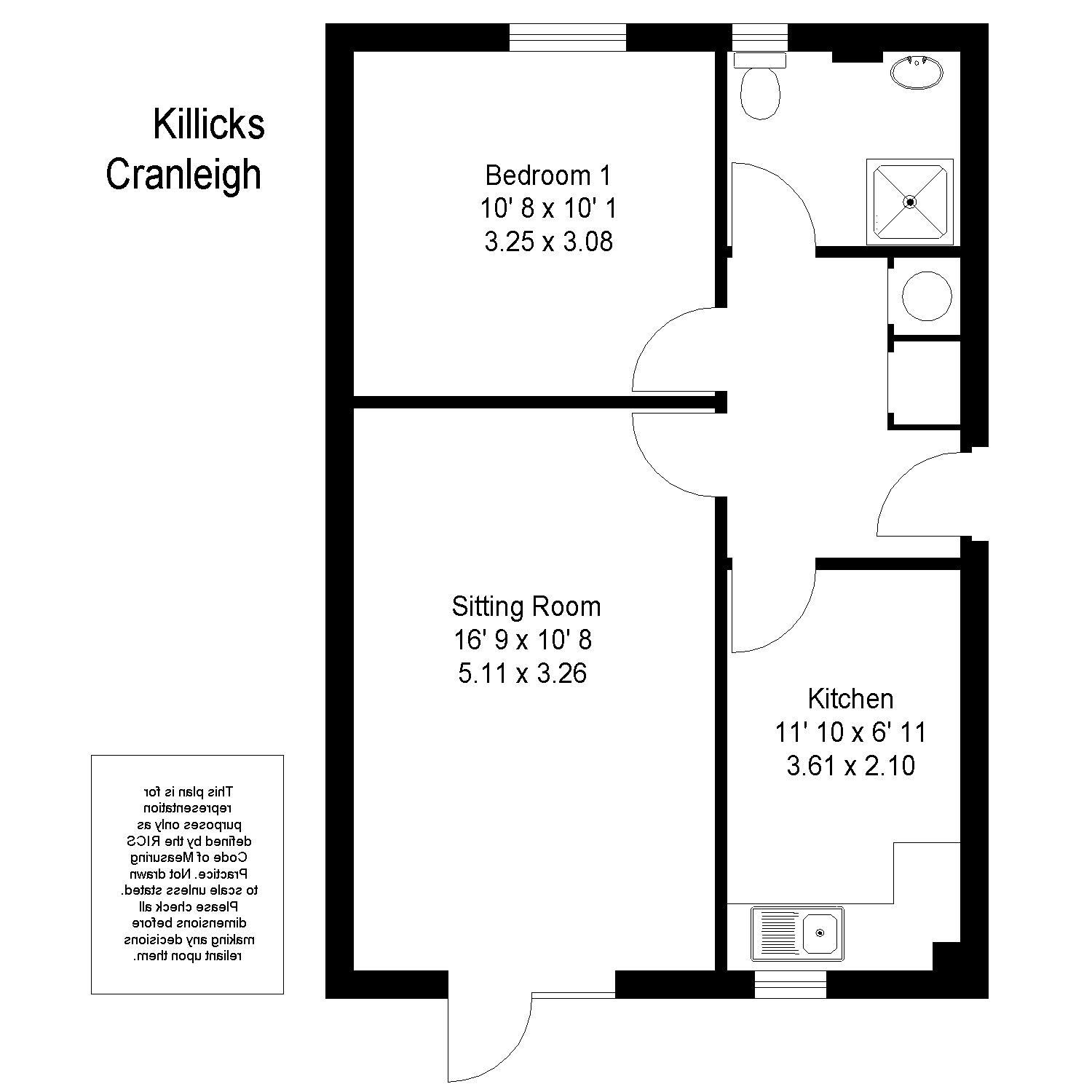 1 Bedrooms Flat for sale in Killicks, Cranleigh GU6