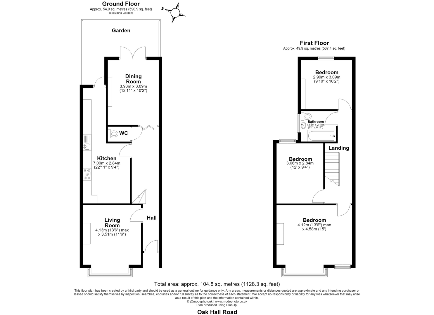 16, Oak Hall Road, Wanstead floorplan
