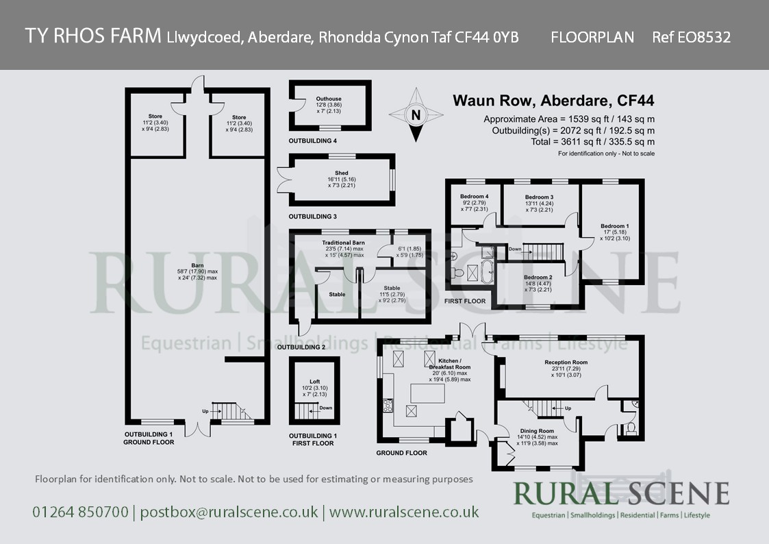 TY RHOS FARM, Aberdare floorplan
