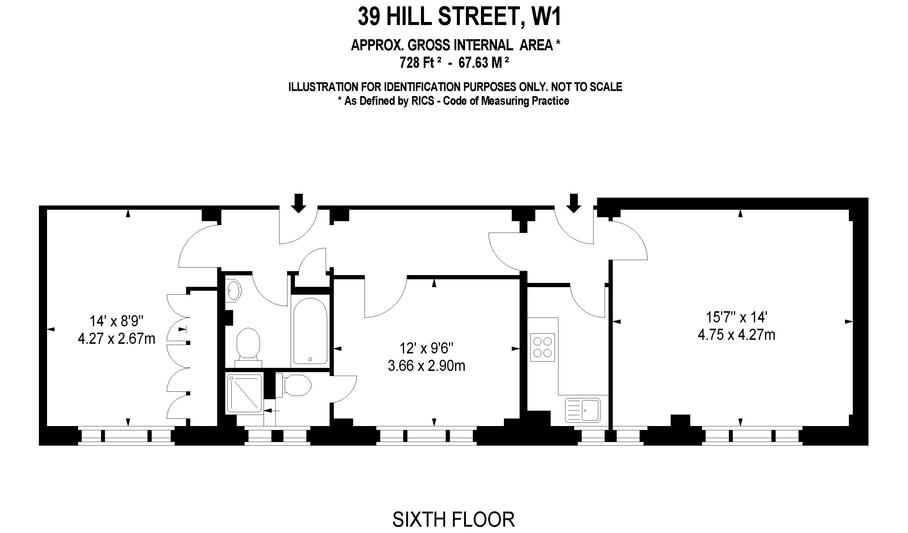 2 Bedrooms Flat to rent in Hill Street, London W1J
