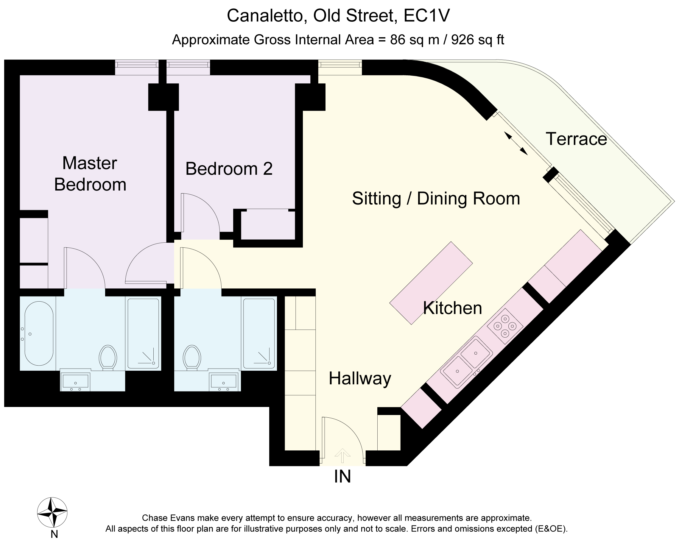 2 Bedrooms Flat to rent in Canaletto Tower, City Road, Old Street EC1V