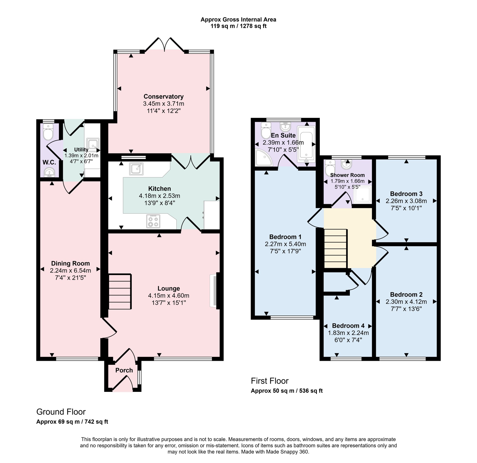 52, Barnacre Close, Preston floorplan