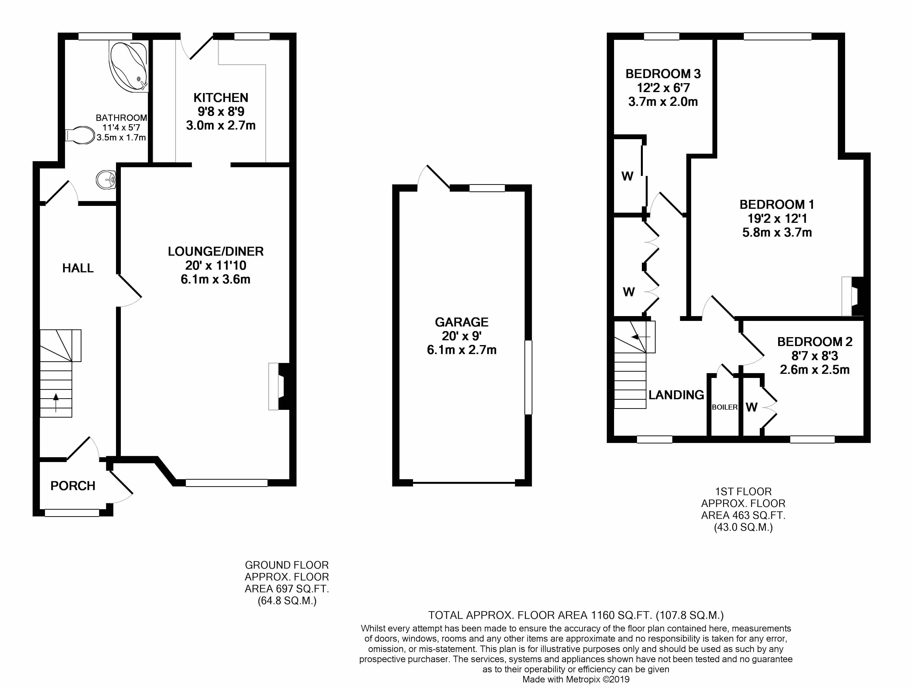 3 Bedrooms Terraced house for sale in Northway Road, Wick, Littlehampton BN17