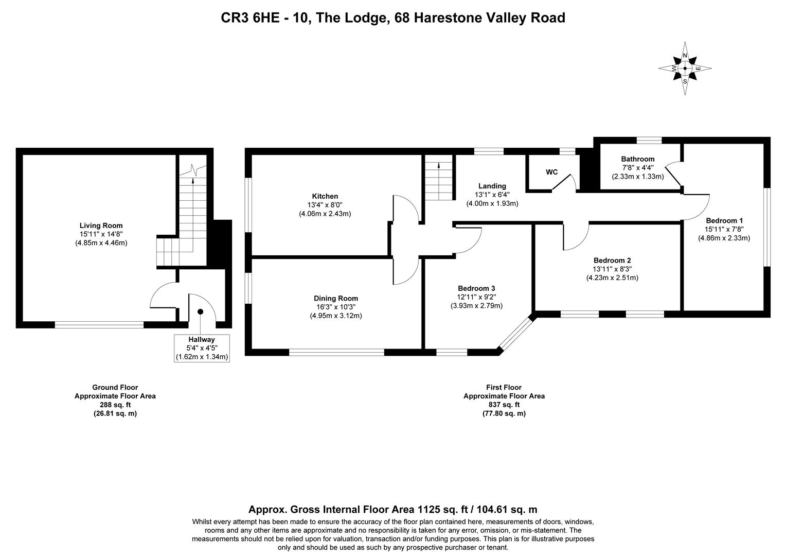 10 The Lodge, 68, Harestone Valley Road, Caterham floorplan