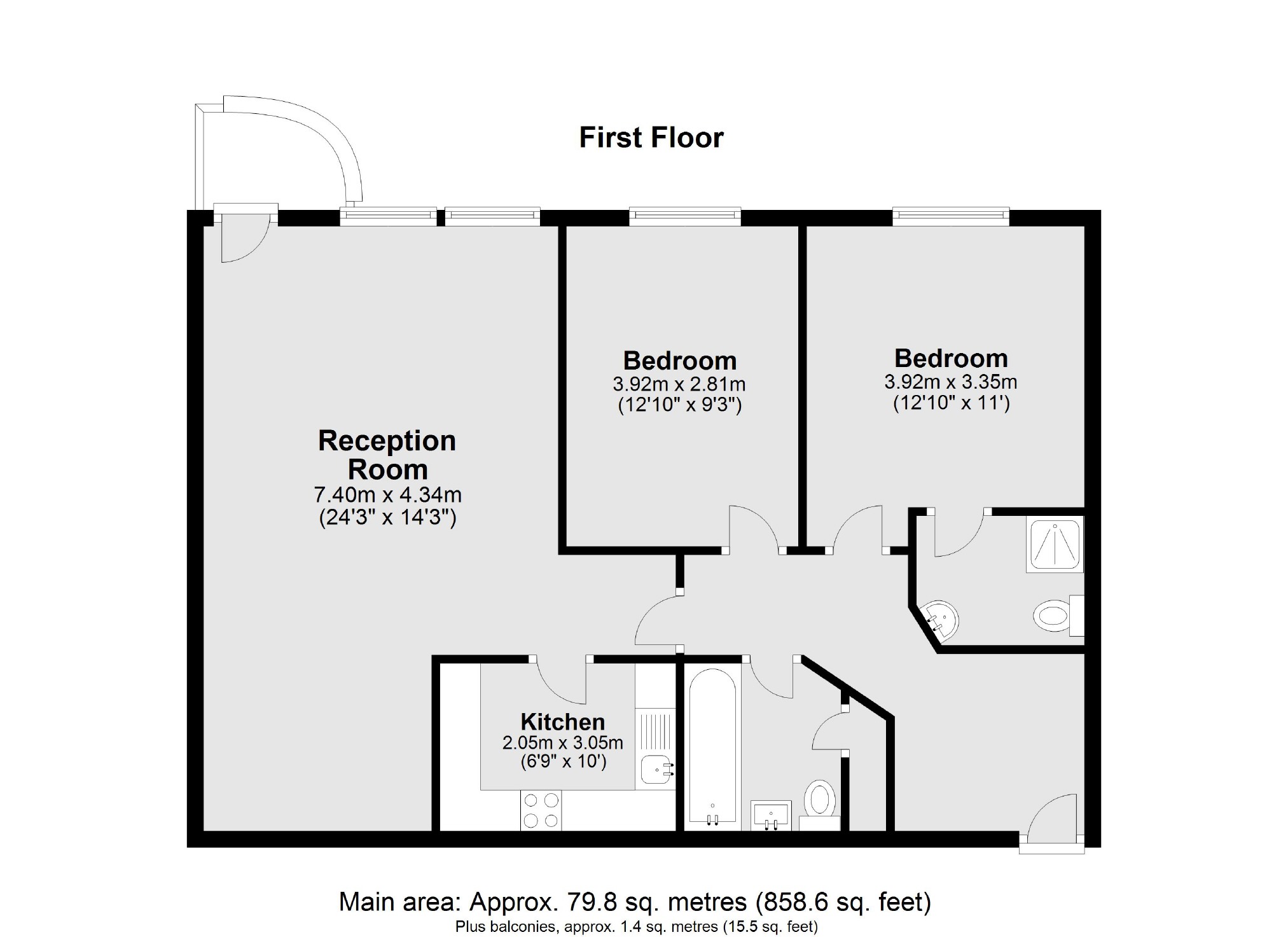 67, Meridian Place, London floorplan