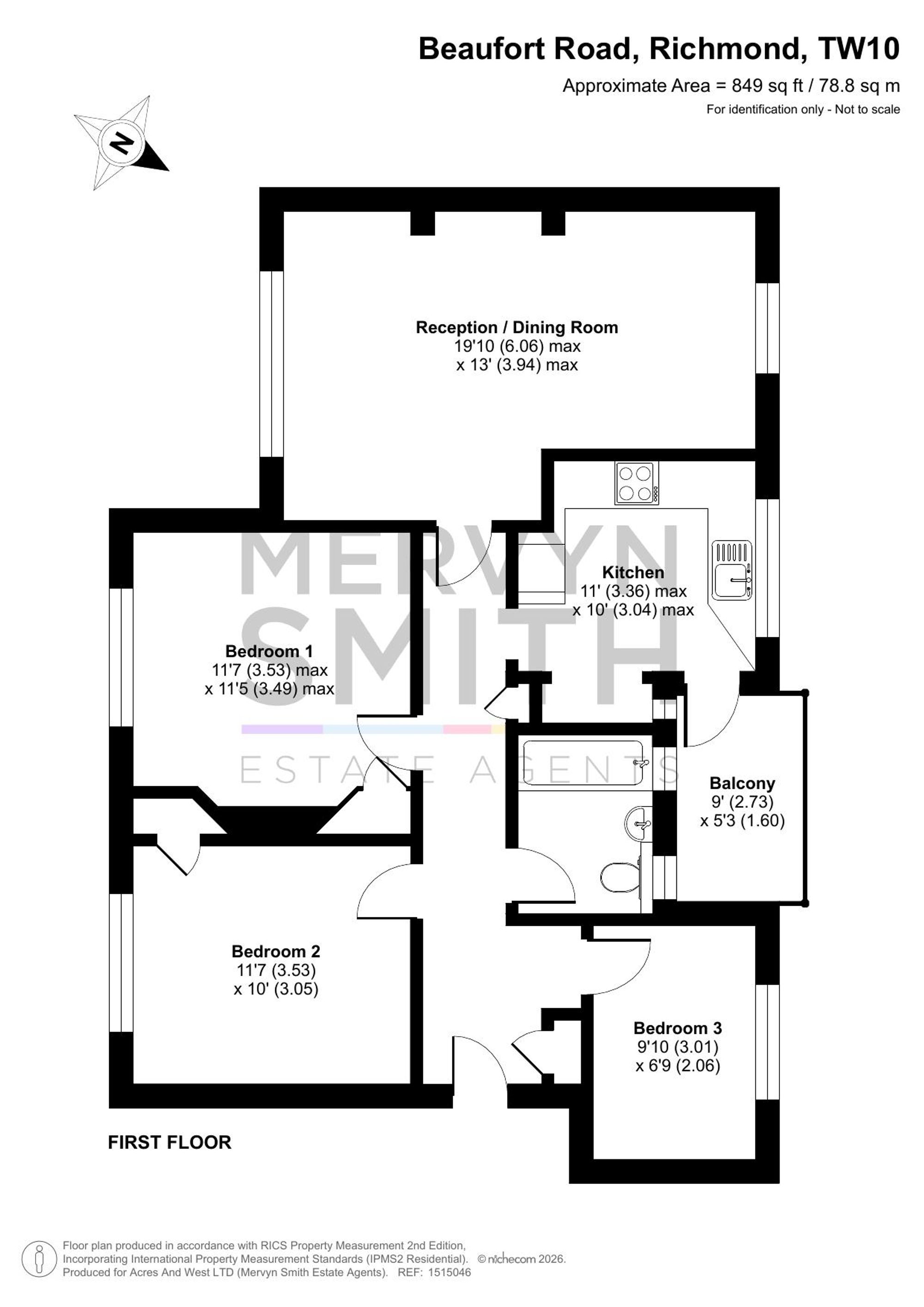 40 Beaufort Court Beaufort Road, Richmond floorplan