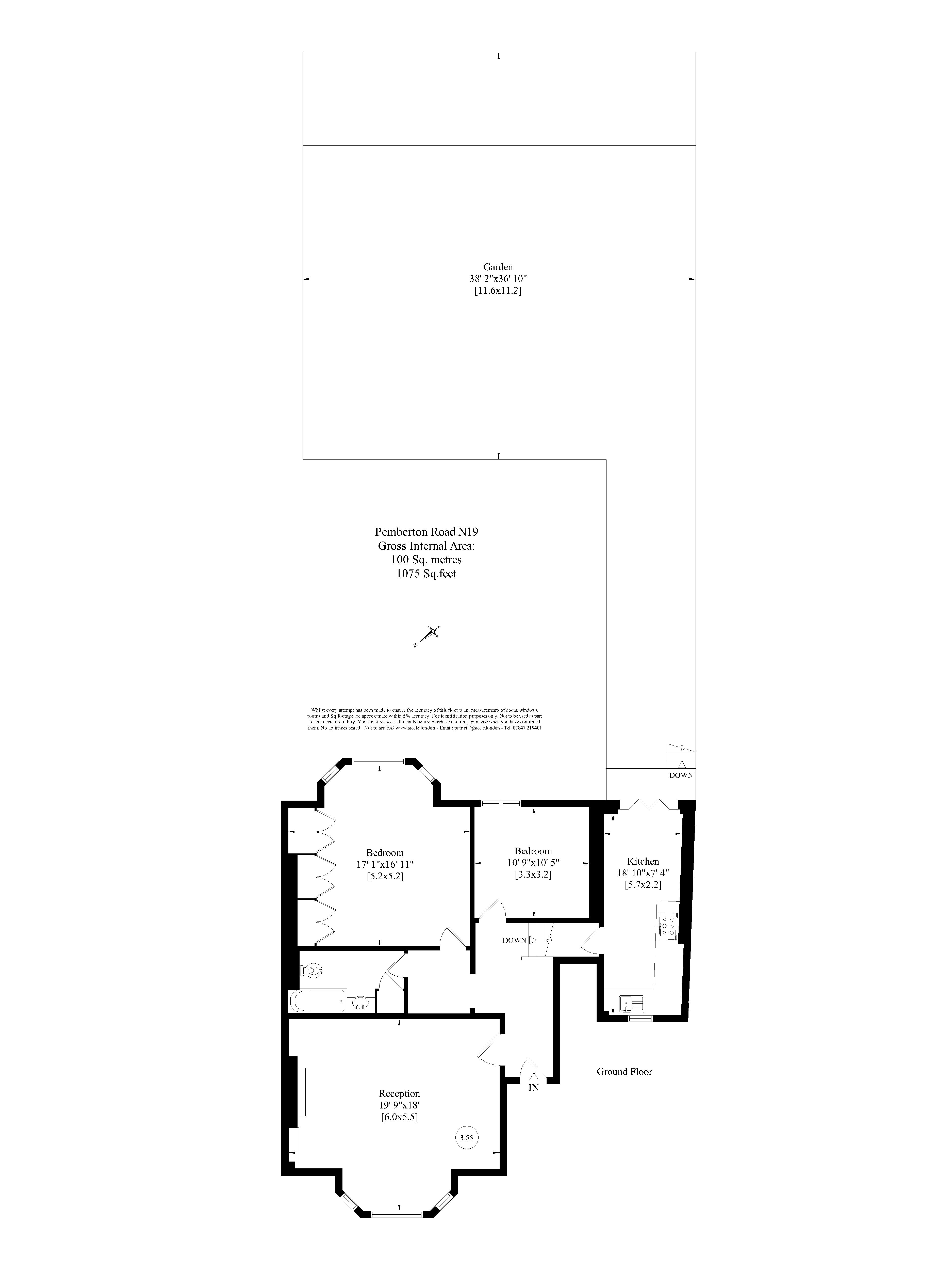 2 Bedrooms Flat to rent in Pemberton Gardens, London N19