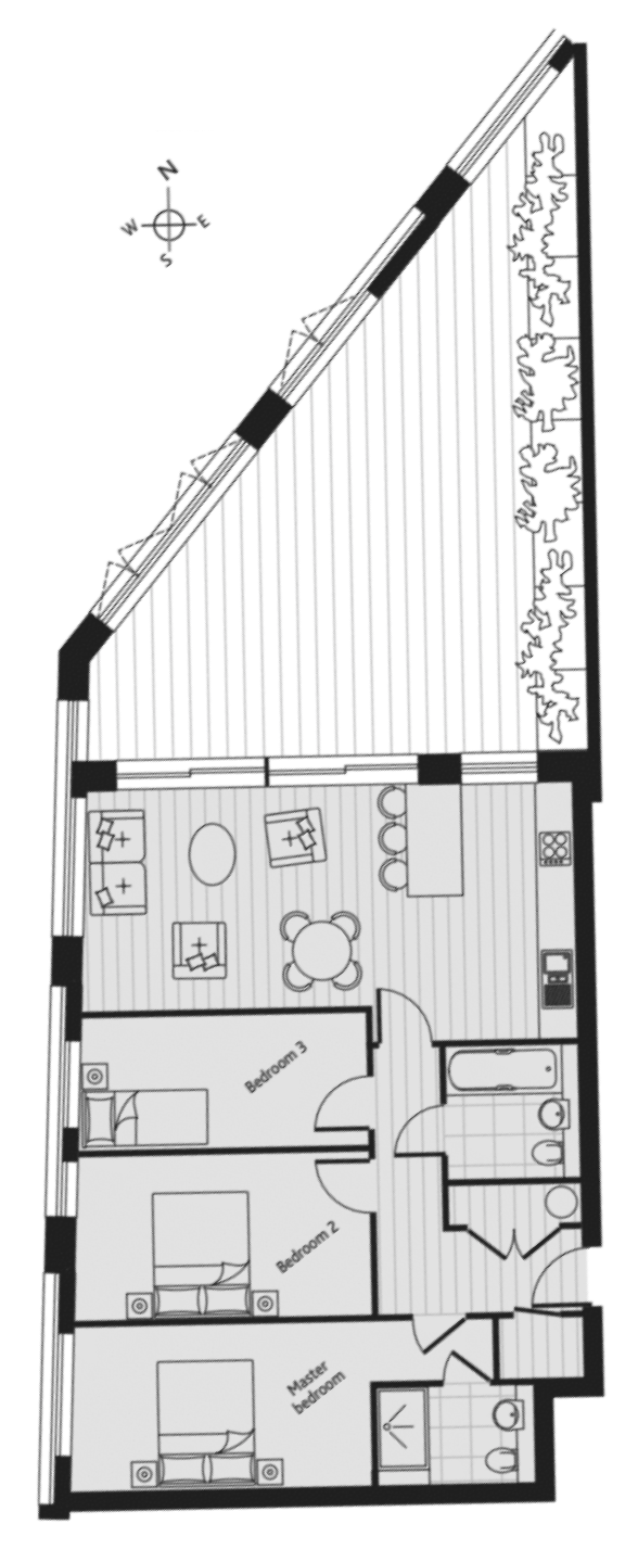 Flat 3503, High Street, London floorplan