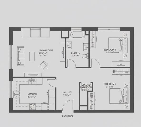 Apartment 1910, 29, New Bailey Street, Salford floorplan