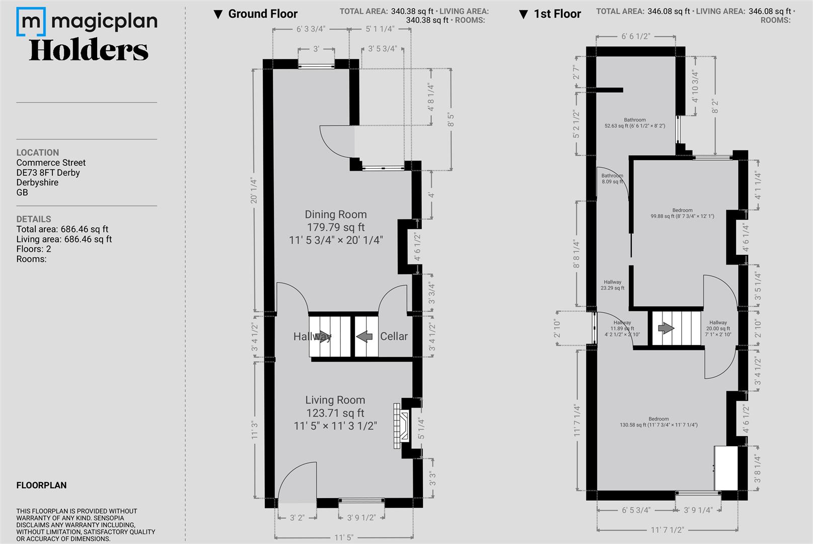 62, Commerce Street, Derby floorplan