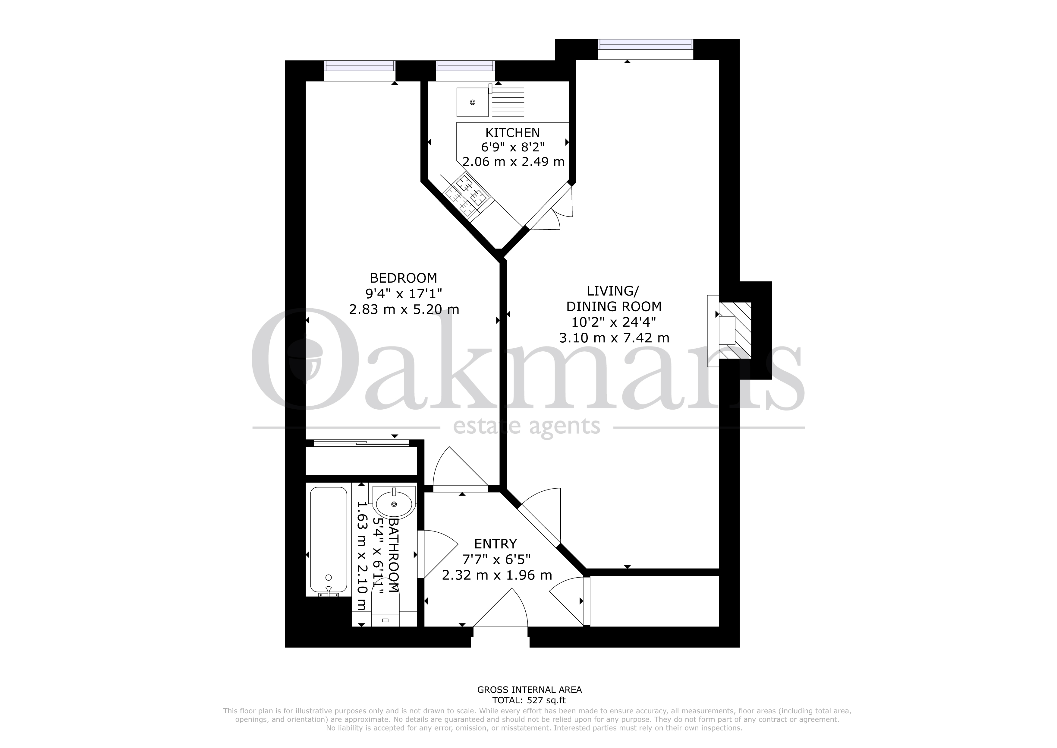 Apartment 42, Bridgewater Court, 945, Bristol Road, Birmingham floorplan