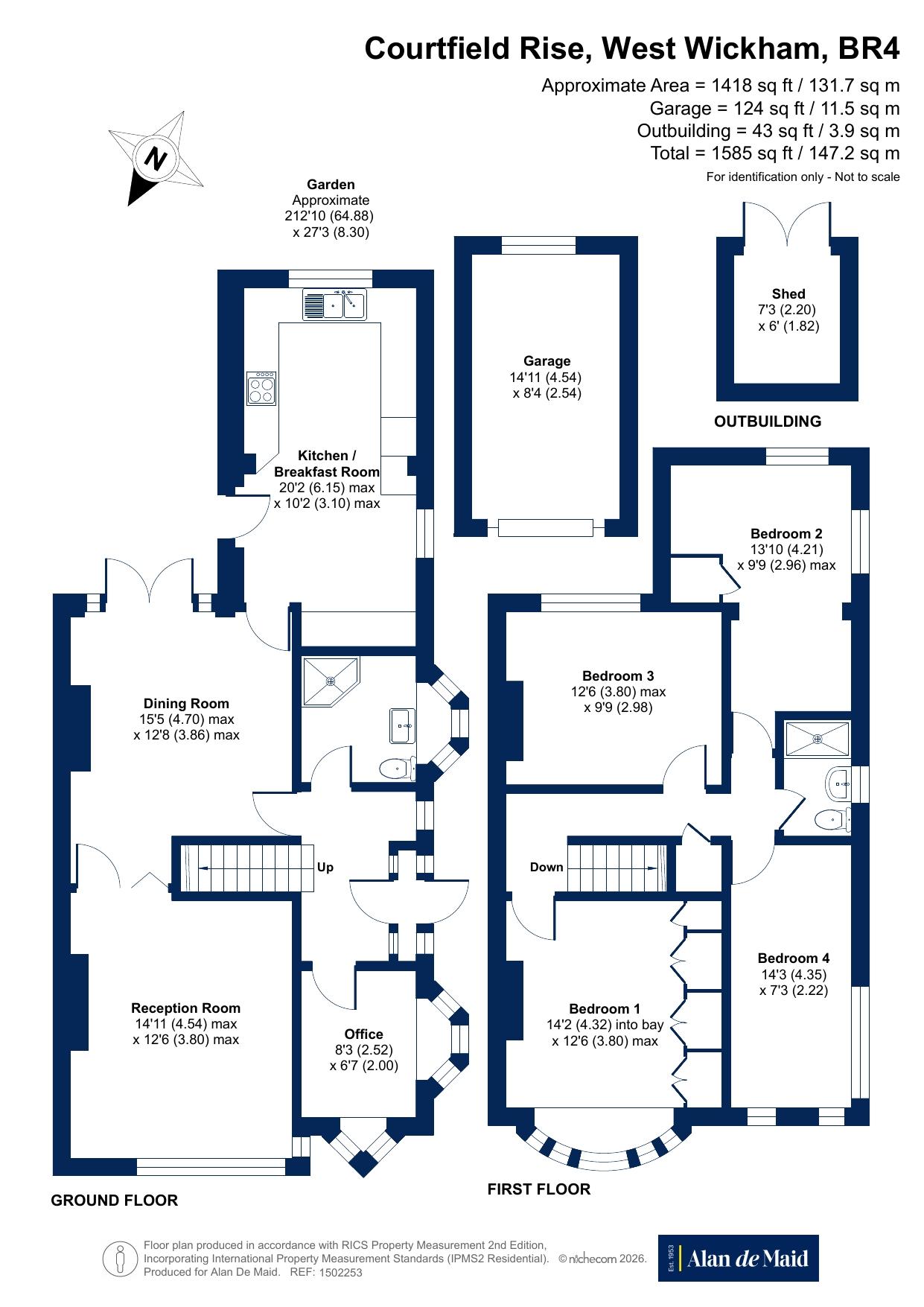 43, Courtfield Rise, West Wickham floorplan