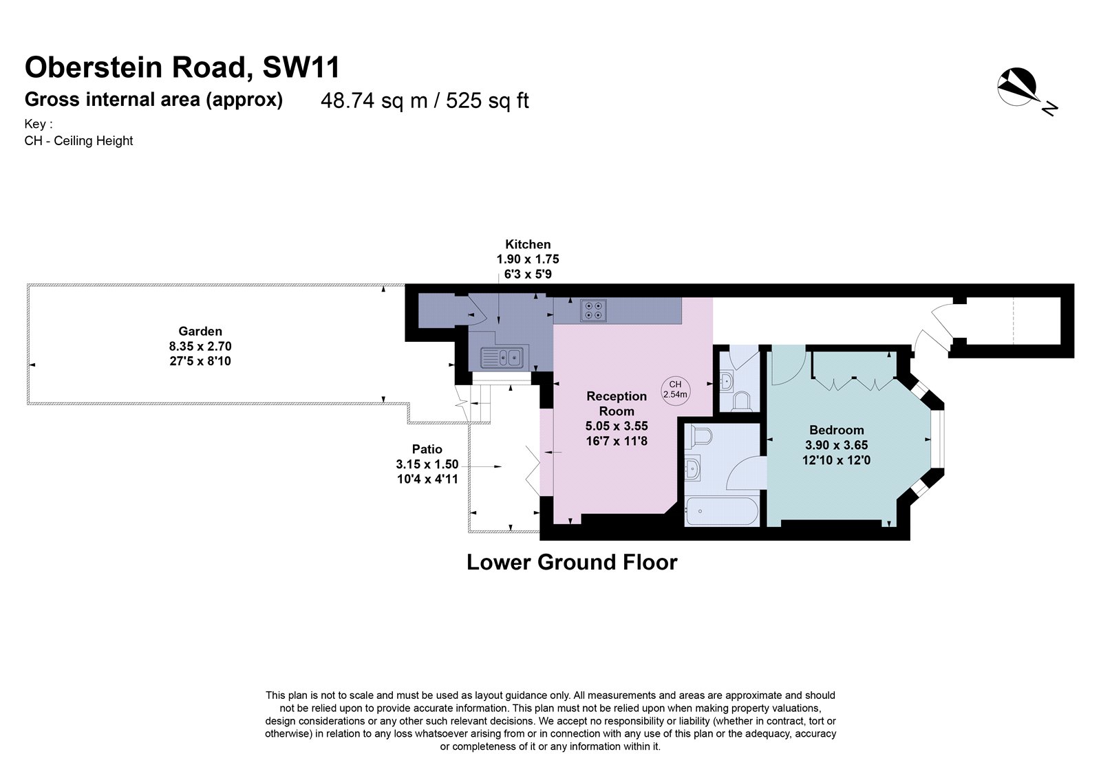 Flat 1, 35, Oberstein Road, London floorplan