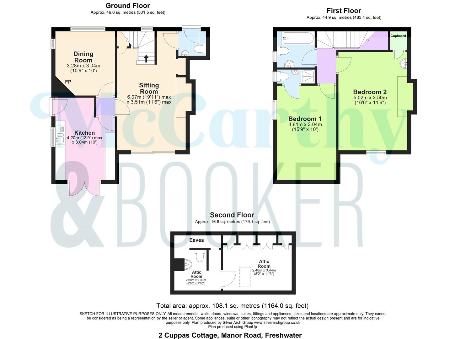 2, Cuppas Hedges, Manor Road, Freshwater floorplan