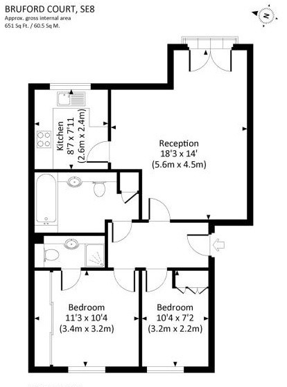 2 Bedrooms Flat for sale in Bruford Court, Greenwich SE8