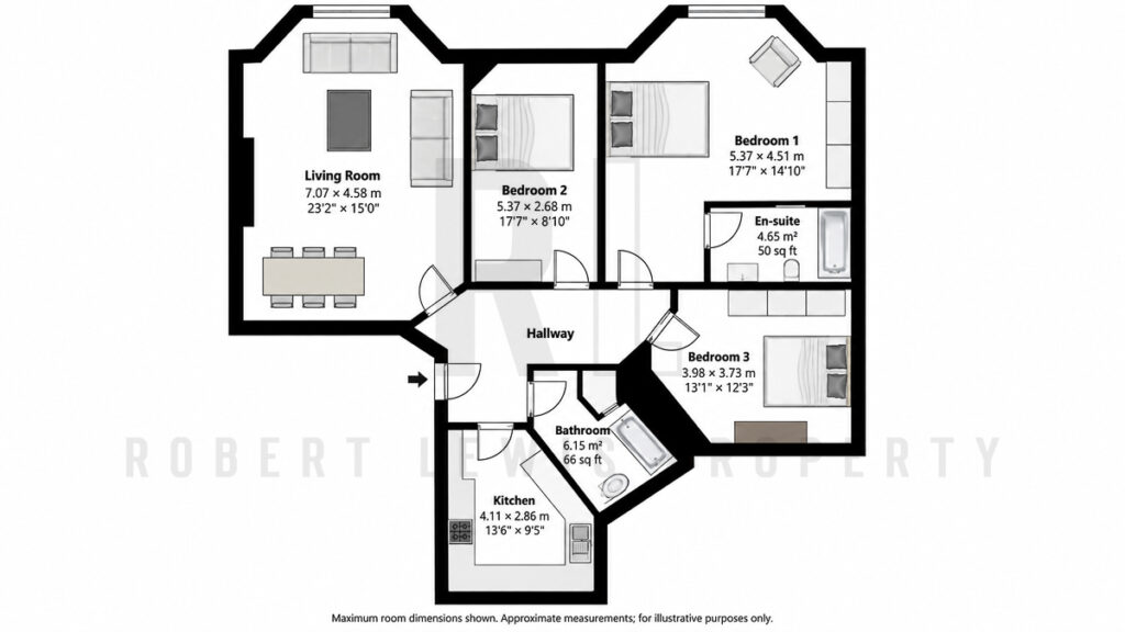 103 Sussex Mansions, Old Brompton Road, London floorplan