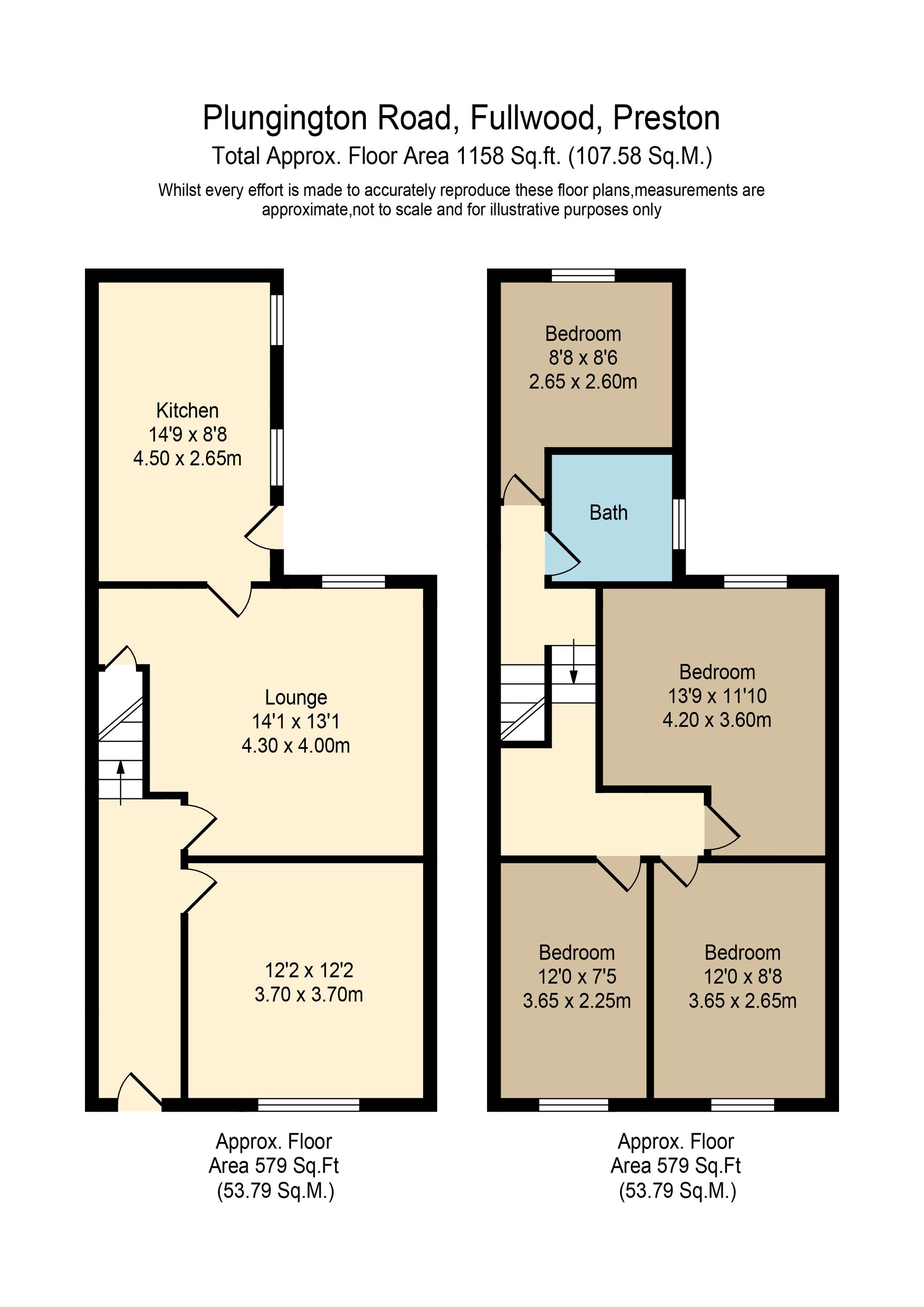 268 Plungington Road, Preston floorplan