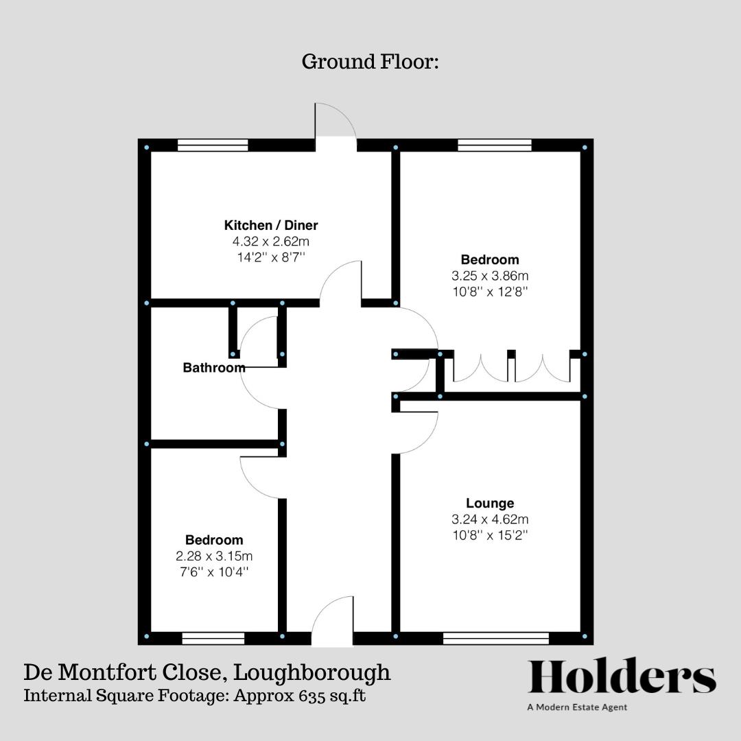 45, De Montfort Close, Loughborough floorplan