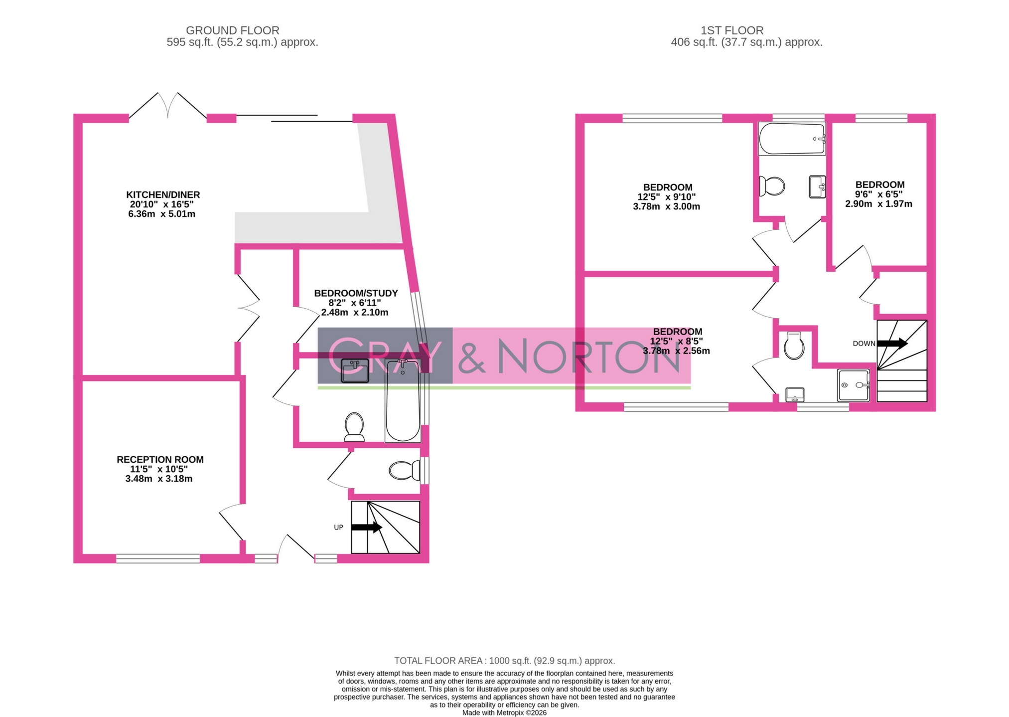2, Woodside Way, Croydon floorplan