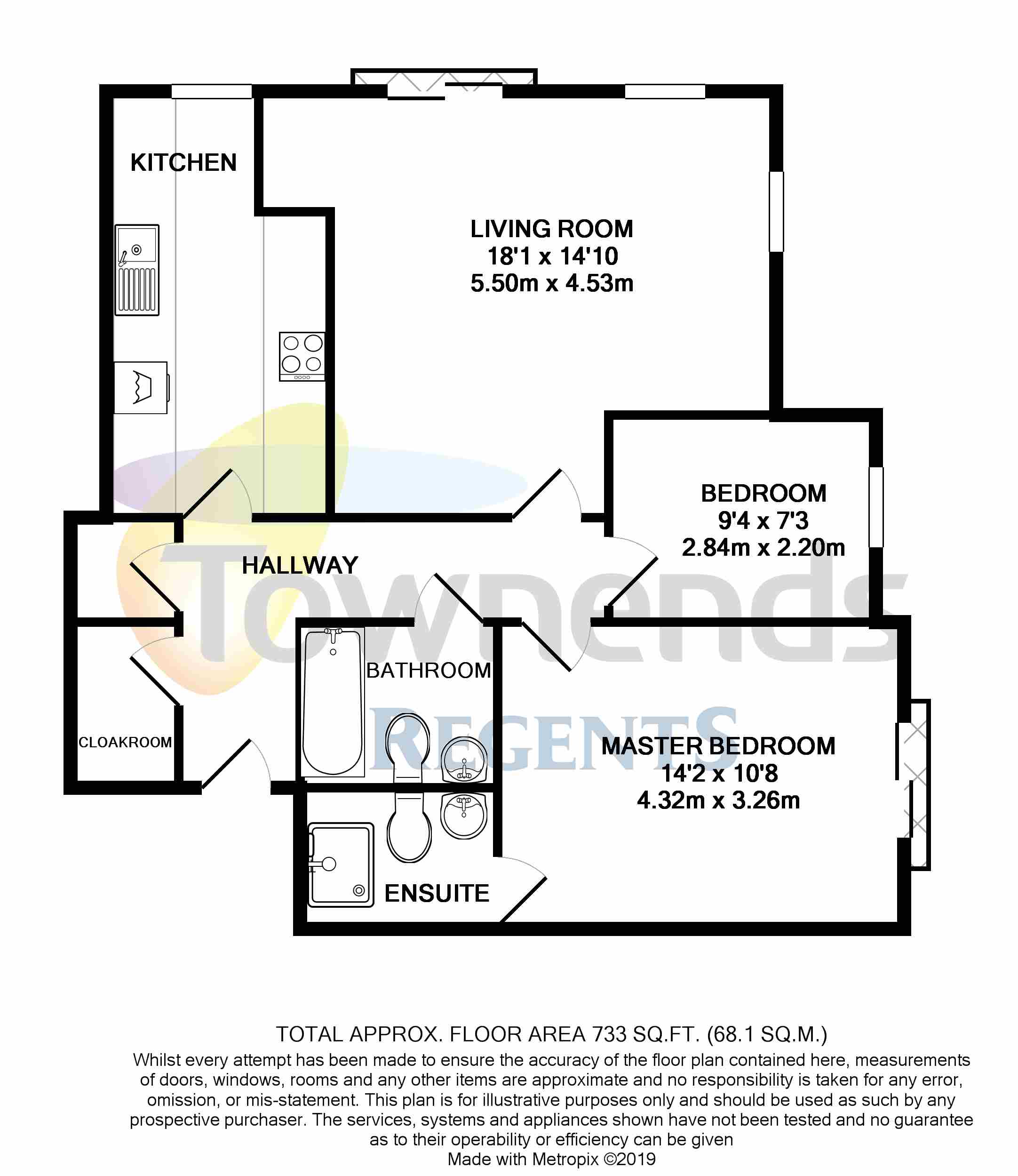 2 Bedrooms Flat to rent in Laleham Road, Staines, Middlesex TW18