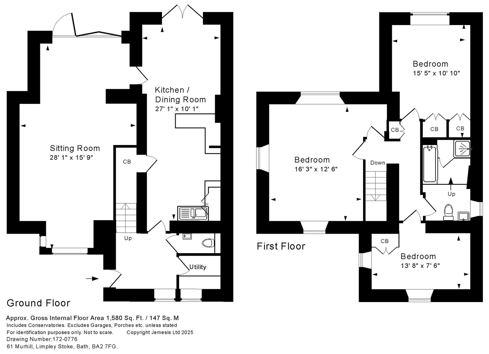 61, Murhill, Bath floorplan