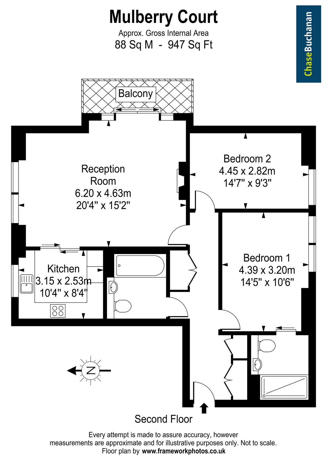 Flat 20,, Mulberry Court, Hampton Wick floorplan