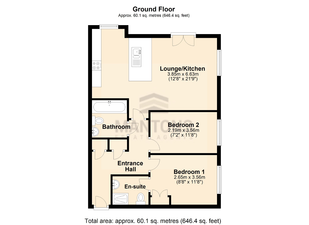 2 Bedrooms Flat for sale in Limestone Grove, Tilia Park, Houghton Regis, Bedfordshire LU5