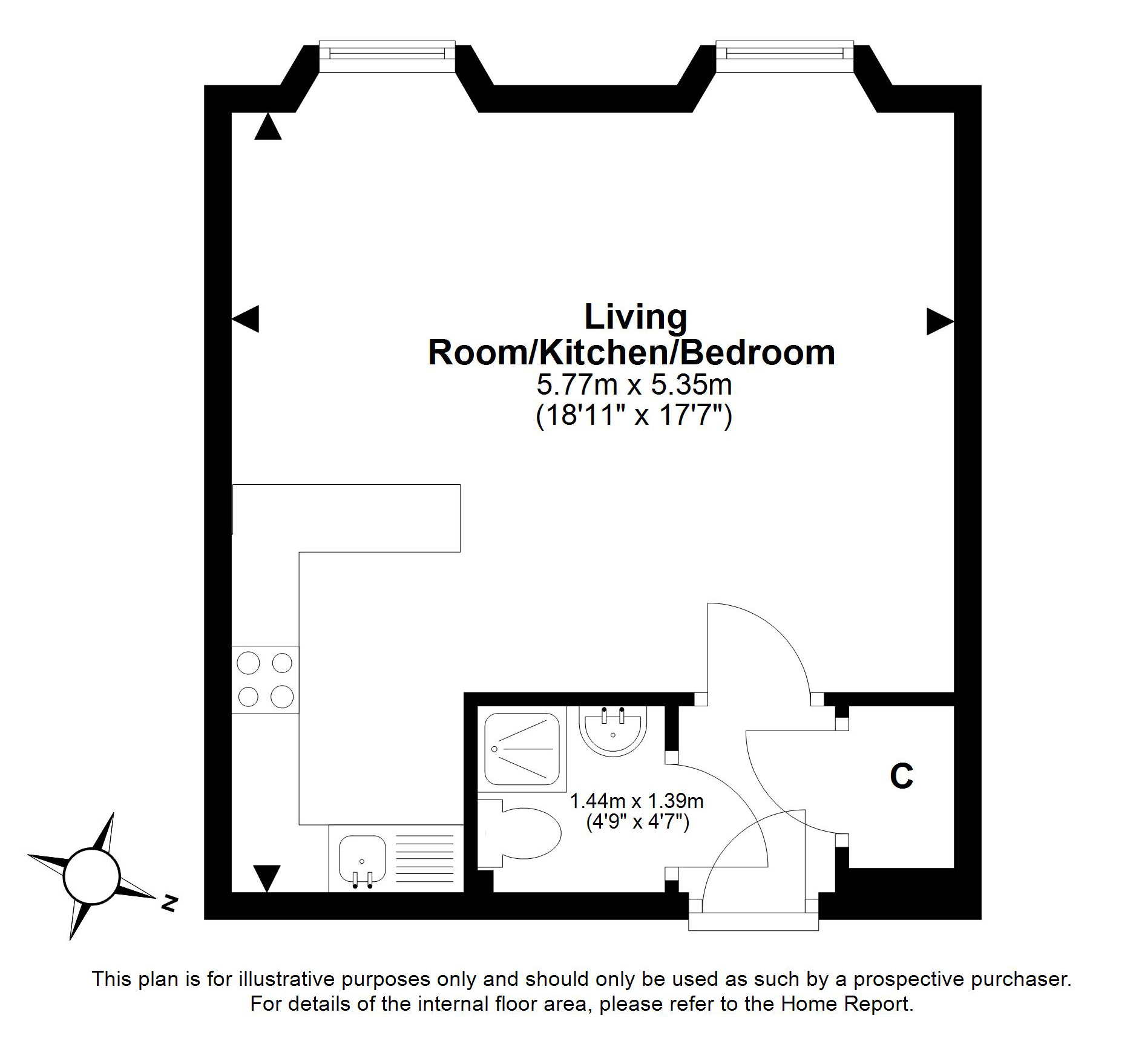 1B/20, Grassmarket, Old Town, Edinburgh floorplan
