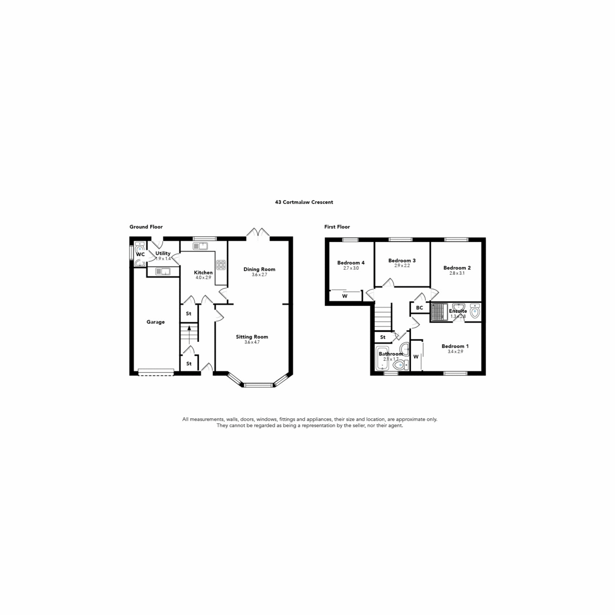 43, Cortmalaw Crescent, Glasgow floorplan