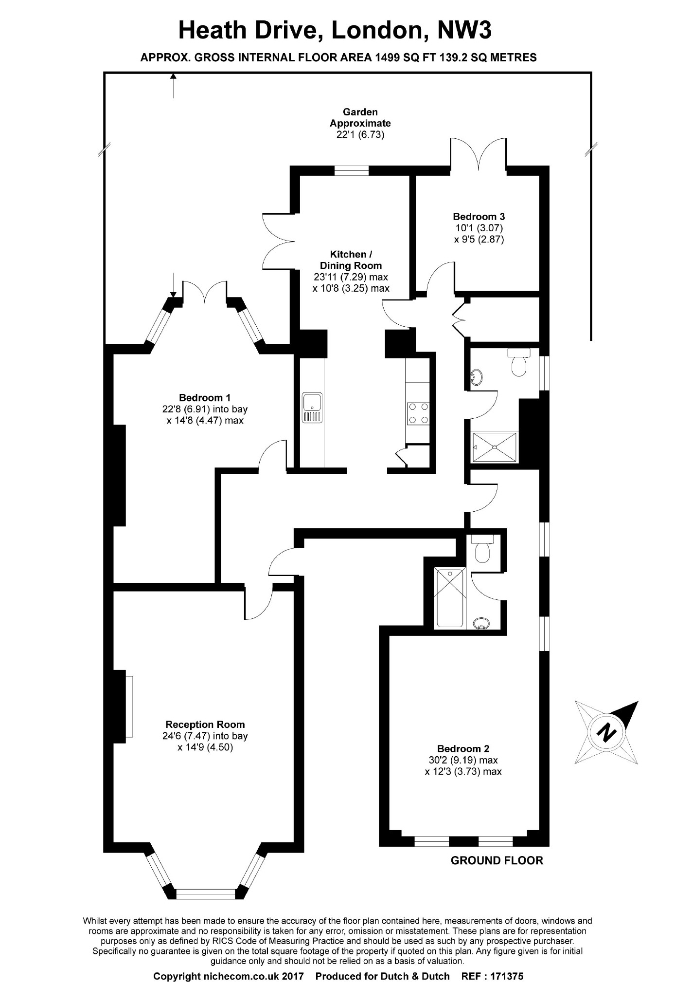 3 Bedrooms Flat to rent in Heath Drive, Hampstead, London NW3