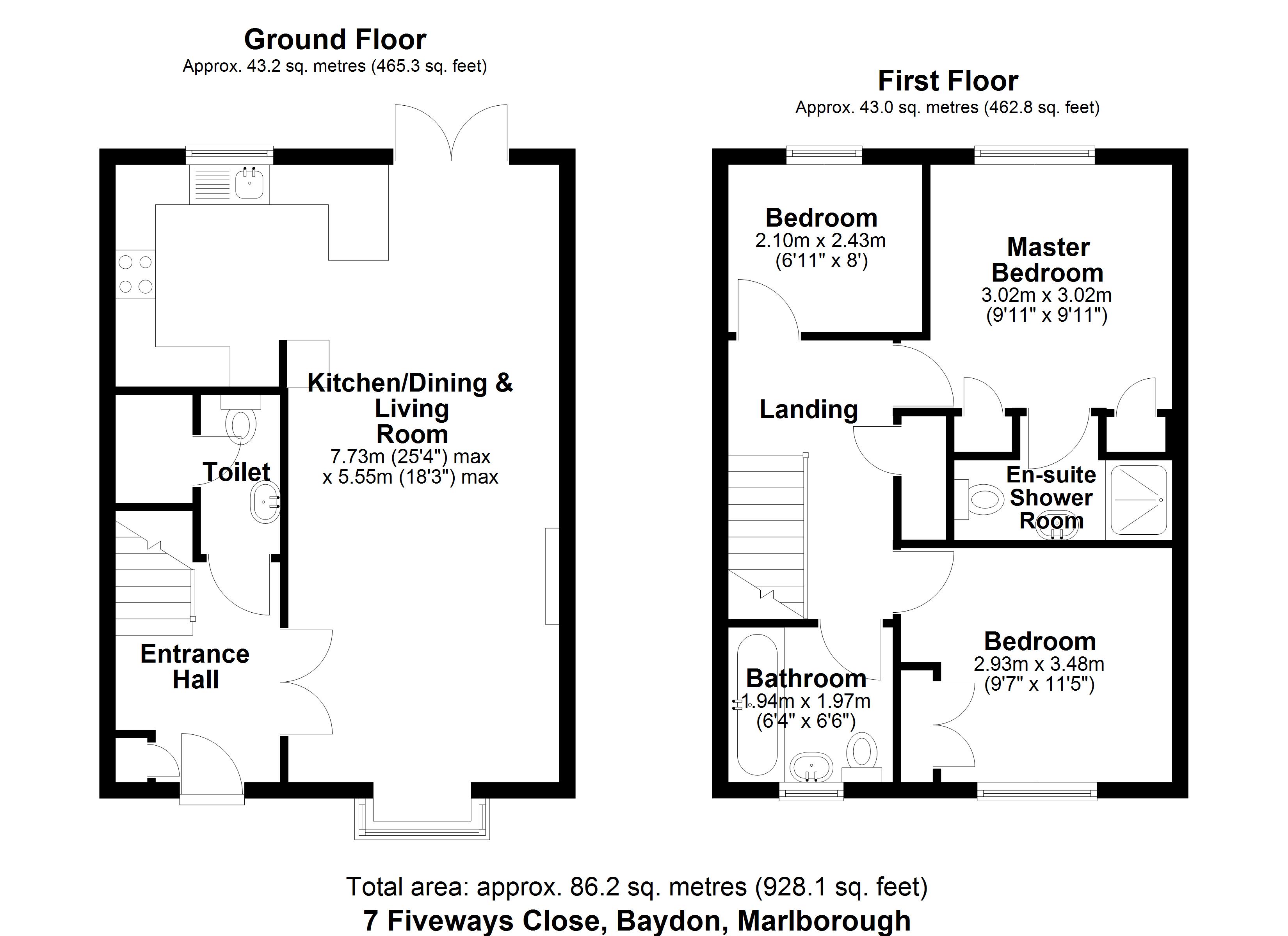 14, Fiveways Close, Baydon floorplan