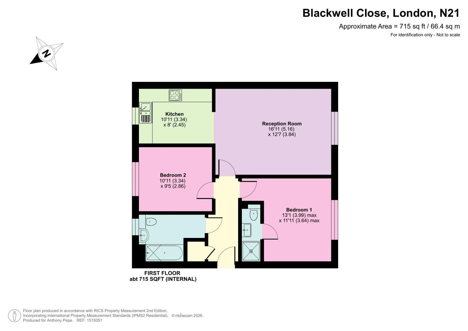 25, Blackwell Close, London floorplan