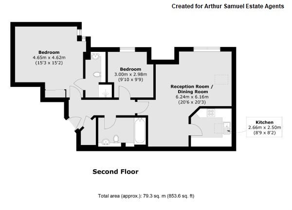 Queensborough House North, 16,Flat 8, Oatlands Chase, Weybridge floorplan