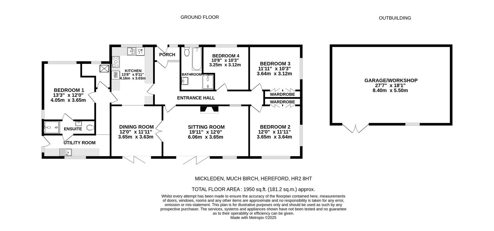 Mickleden, Hereford floorplan