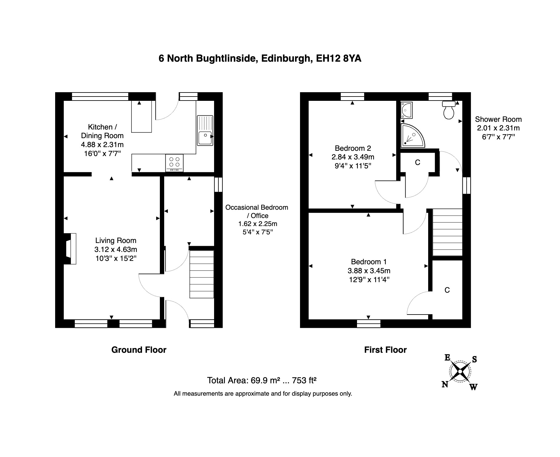 6, North Bughtlinside, Edinburgh floorplan