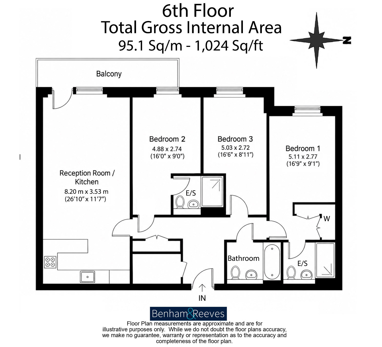 Flat 96, Fermont House, 15, Beaufort Square, Colindale floorplan
