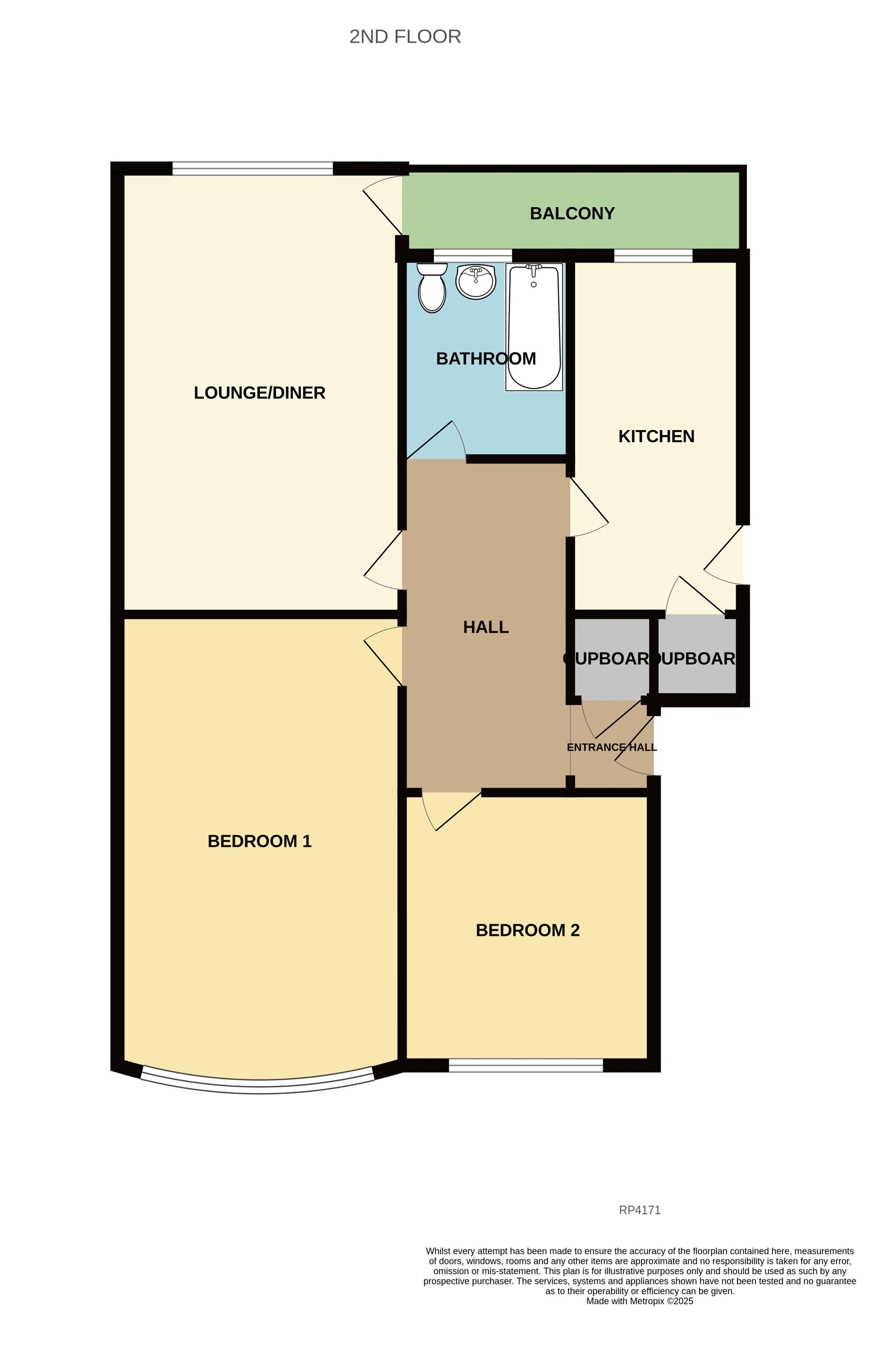 11 Cranford Court, Abbey Road, Rhos on Sea floorplan