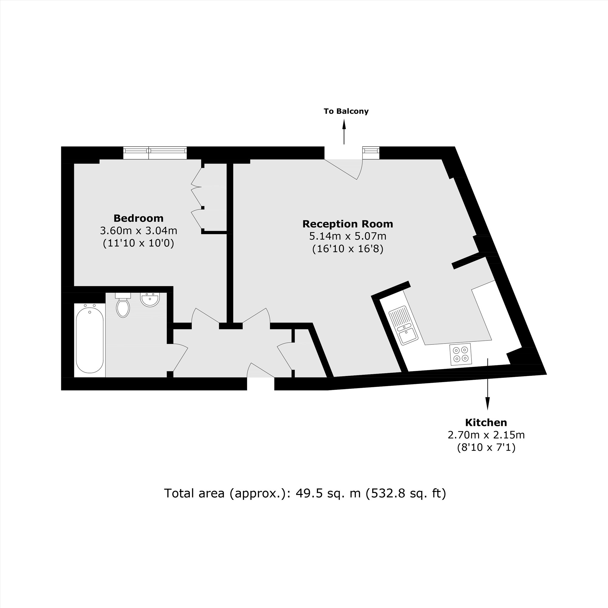 Flat 21, 68, Fairthorn Road, London floorplan