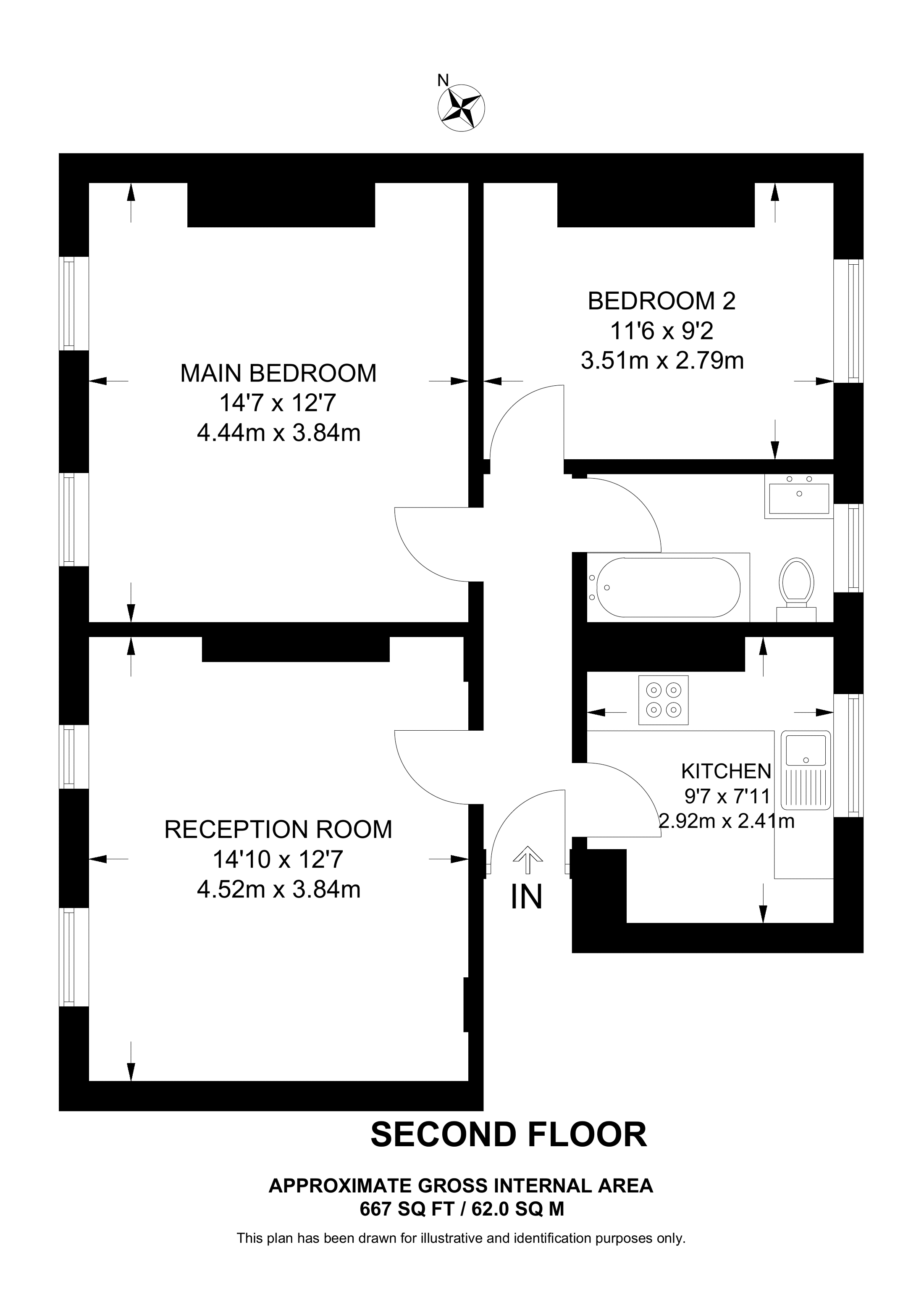 Carter Street, Elephant And Castle, London SE17, 2 bedroom flat for